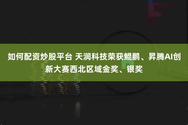如何配资炒股平台 天润科技荣获鲲鹏、昇腾AI创新大赛西北区域金奖、银奖