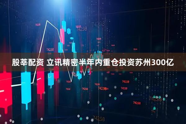 股莘配资 立讯精密半年内重仓投资苏州300亿